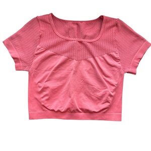 ALO Pink Mesh Crop Top XS or XXS Pre-loved